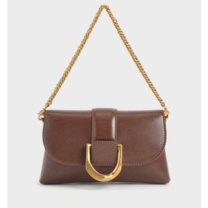 Brown Leather Bag - Charles & Keith